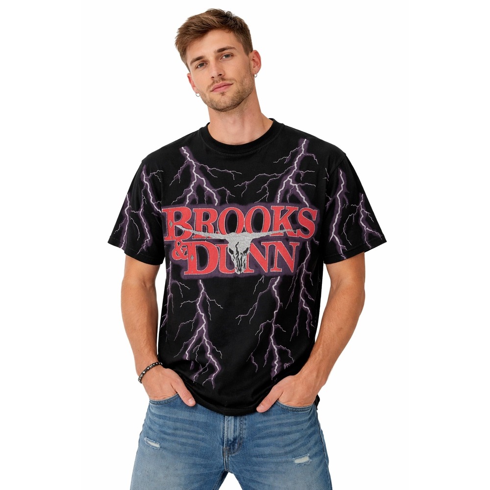 BROOKS DUNN Vintage Electric Rodeo Black Single‎ Stitch T Shirt XL Country USA